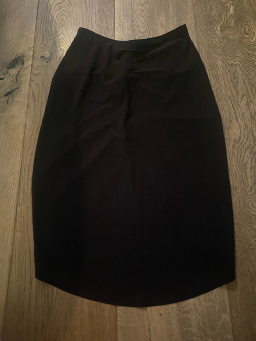 NORMA KAMALI Black Slip Skirt W Ruched Back